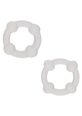 Alpha Liquid Silicone Double Stacker Rings - Clear